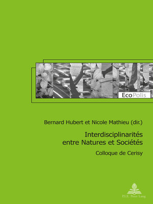 cover image of Interdisciplinarités entre Natures et Sociétés